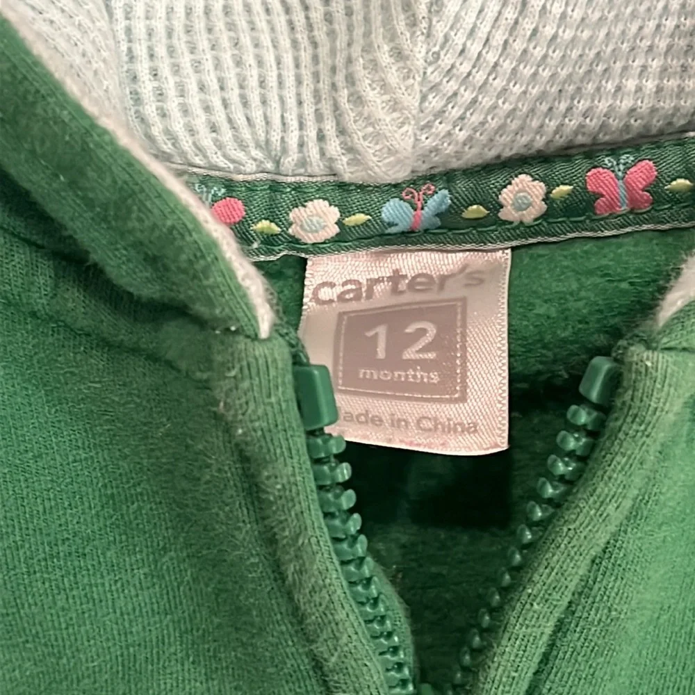 Y2K Vintage Carter’s Lot Floral Long Sleeve Shirt & Butterfly Pocket Hoodie